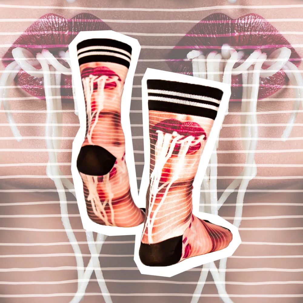 Носки с принтом Sock my spaghetti