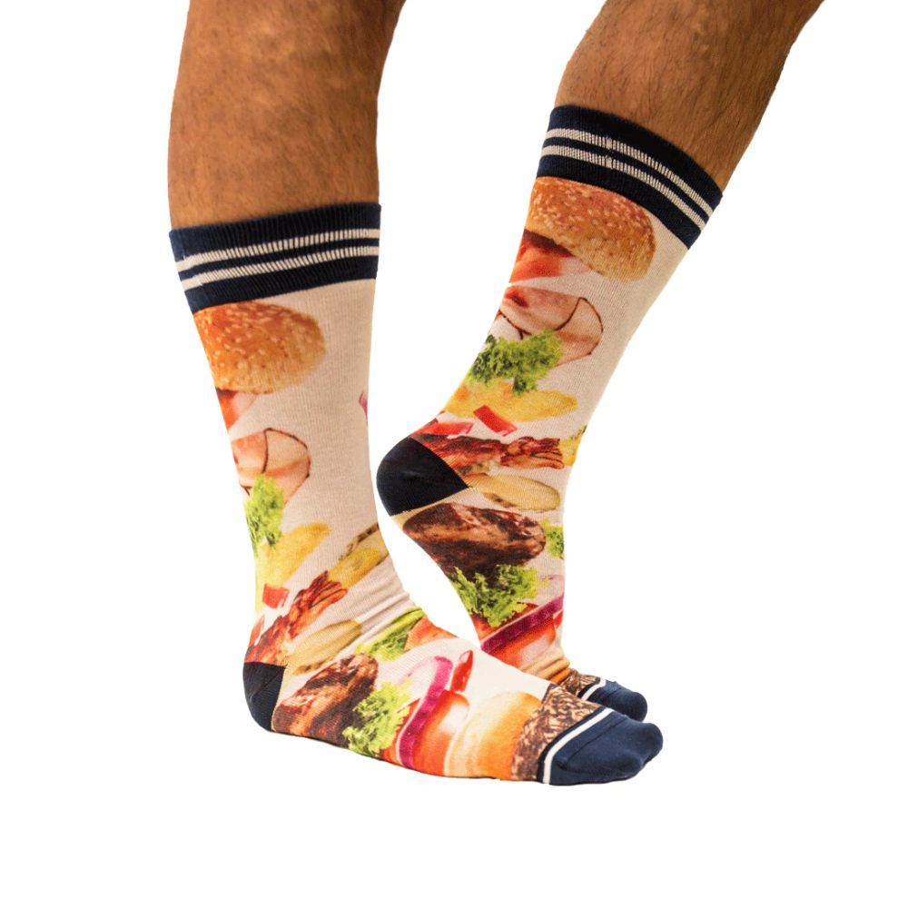 Носки с принтом Sock my hamburger