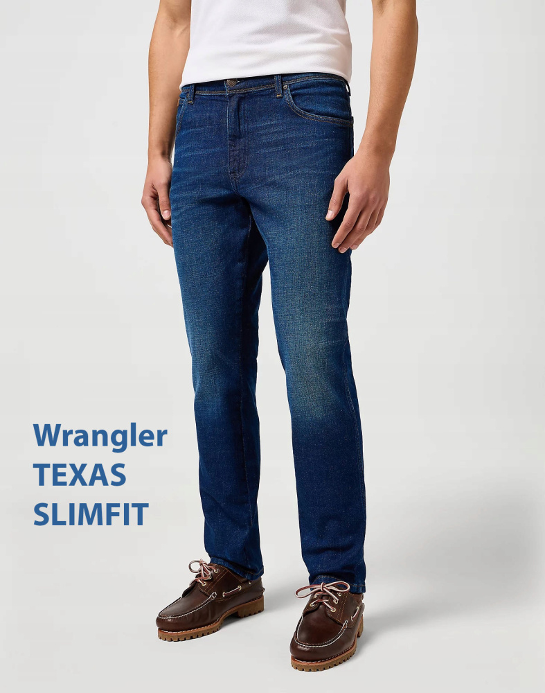 Мужские джинсы Wrangler Texas Slim темно-синие