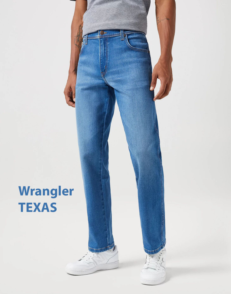 Мужские джинсы Wrangler TEXAS ярко-голубые