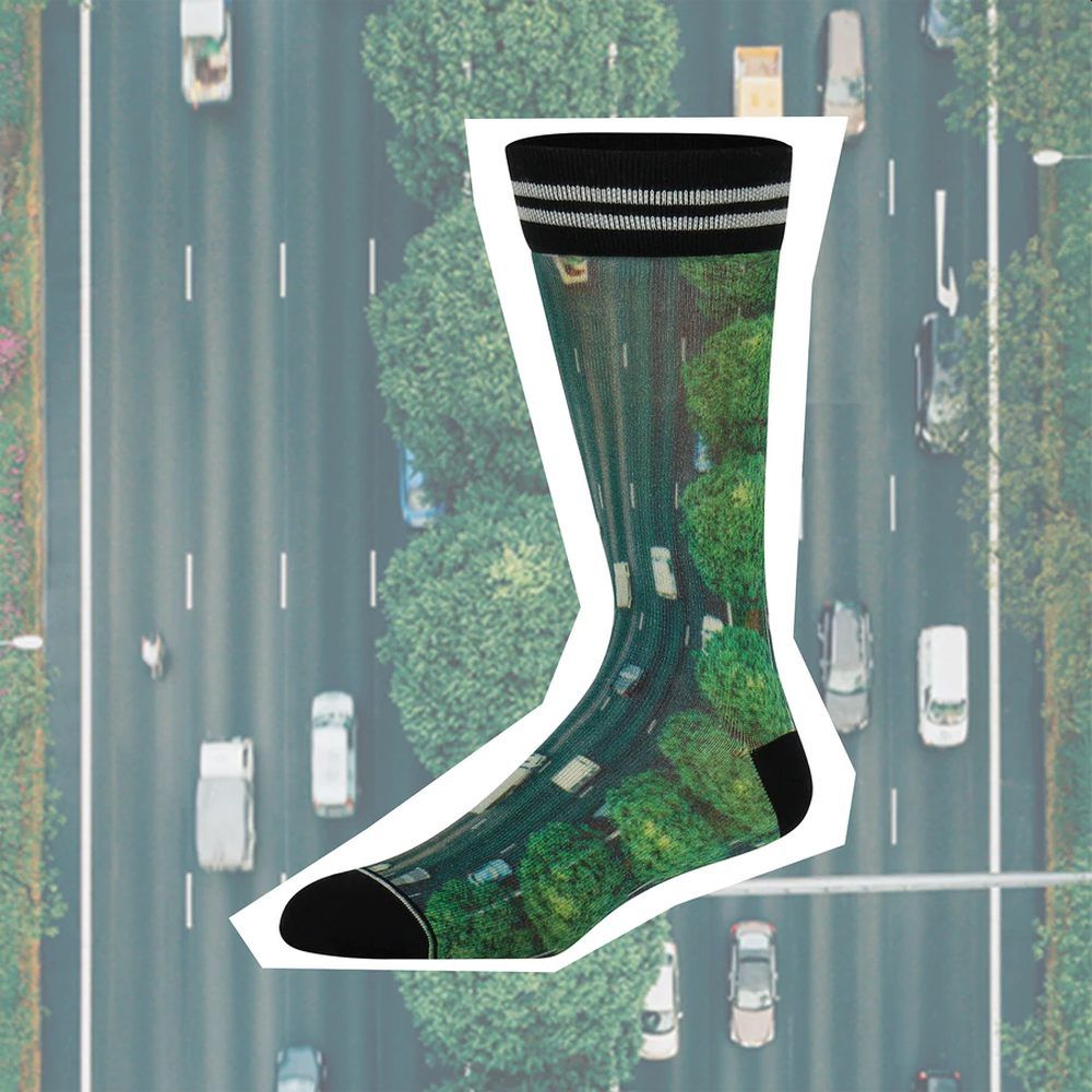 Носки с принтом Sock my Highway