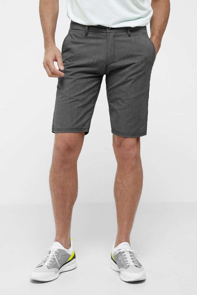 Серые чино шорты Koll3kt в мелкую полоску