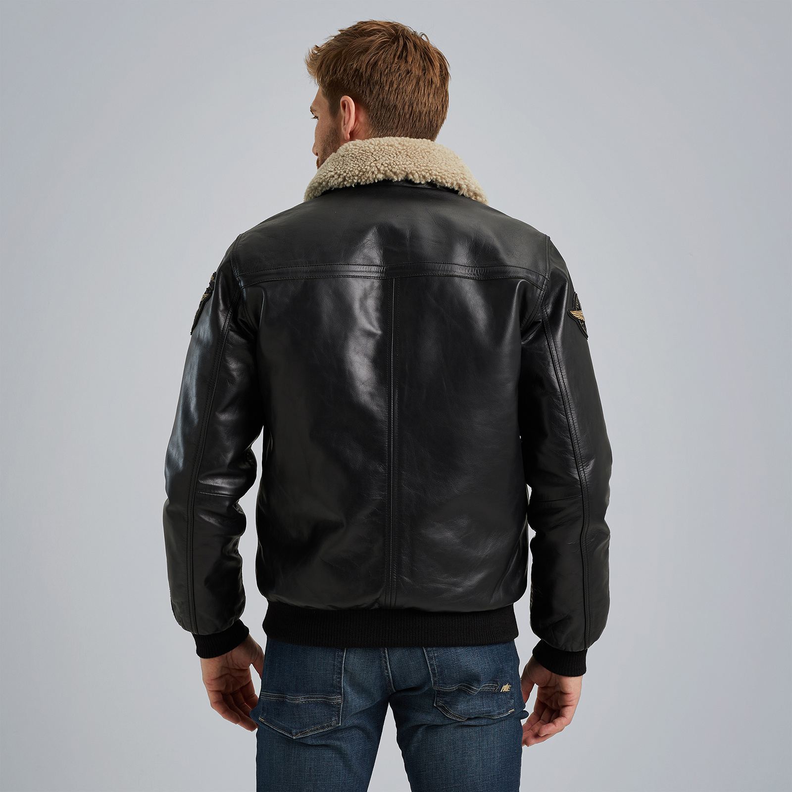 Черная куртка пилот из кожи буйвола Hudson PME Legend артикул HUDSON/BLACK