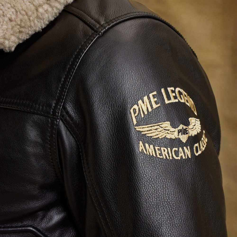 Кожаная куртка PME Legend AUCKLAND HERITAGE черная артикул PLJ650001-999